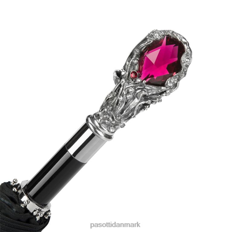 Mænd PASOTTI 64 oxf-18 w68 - rubin luksus paraply, rødt ædelstenshåndtag 824L2180