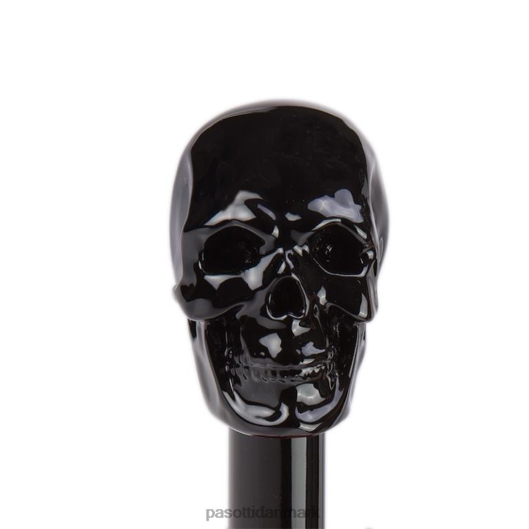 Mænd PASOTTI 64 prt w33ne - rød foldeparaply med sort kraniehåndtag 824L2167