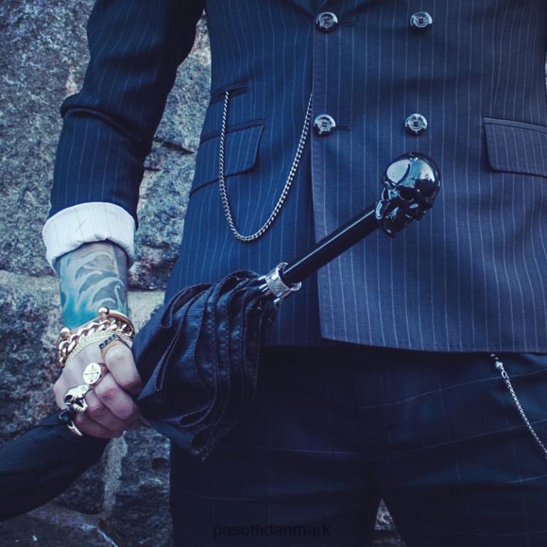 Mænd PASOTTI 478 7079-8 w33ne - sort kranie paraply 824L274