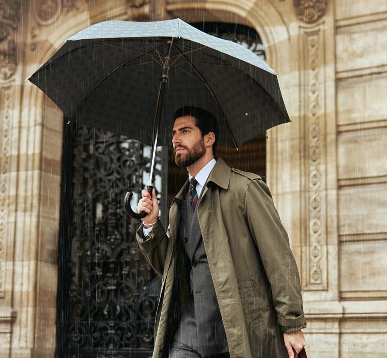 Mænd PASOTTI 478 milford-2 n37 - milford paraply med flettet læderhåndtag 824L239