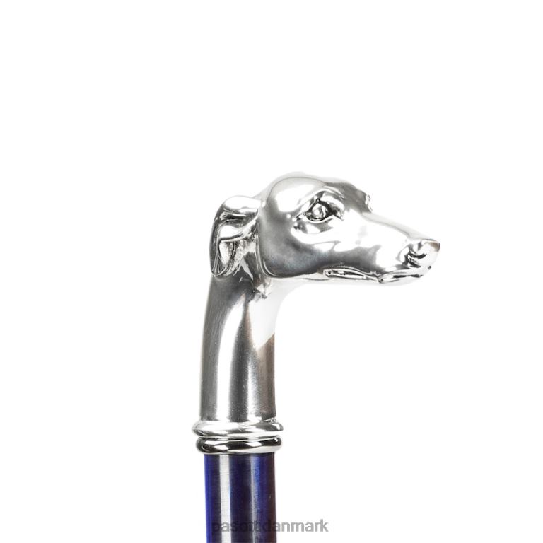 Mænd PASOTTI 478 oxf-8 w39pb - blå paraply, sølv greyhound håndtag 824L280