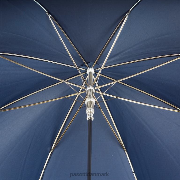 Mænd PASOTTI 478 oxf-8 w39pb - blå paraply, sølv greyhound håndtag 824L280
