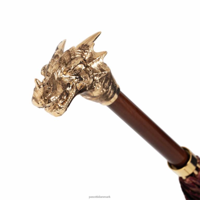 Mænd PASOTTI 479 51873-1 k73v - gyldne drager bordeaux paraply 824L21