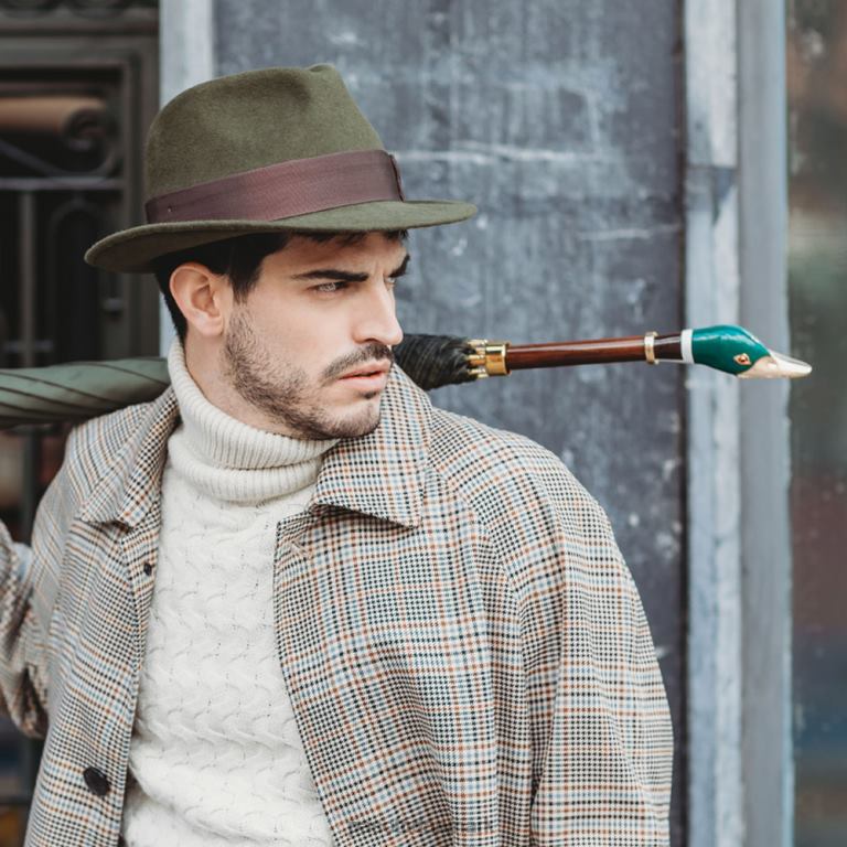 Mænd PASOTTI 479 oxf-10 k26 - gråand paraply 824L259