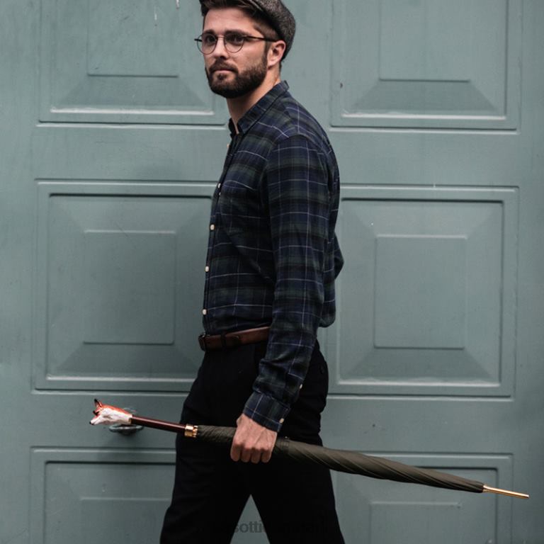 Mænd PASOTTI 479fa oxf-10 k48 - ræveparaply, med etui og ring 824L220