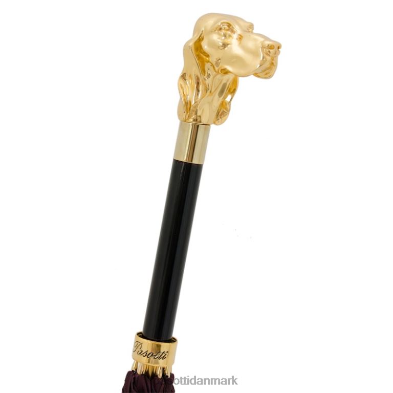 Mænd PASOTTI 479fa oxf-15 w40 - bordeaux paraply med gylden hund 824L221