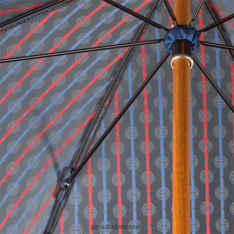 Mænd PASOTTI 142 51404-5 p - paraply med rødt læderhåndtag 824L2110