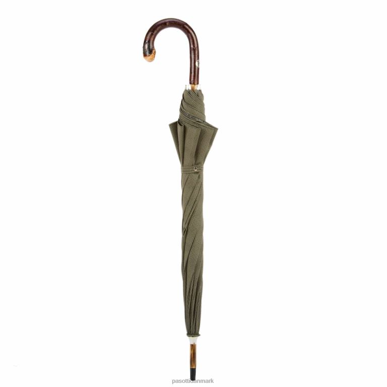 Mænd PASOTTI 142 milford-6 cbr - solid kastanjestribet paraply med knopende 824L295