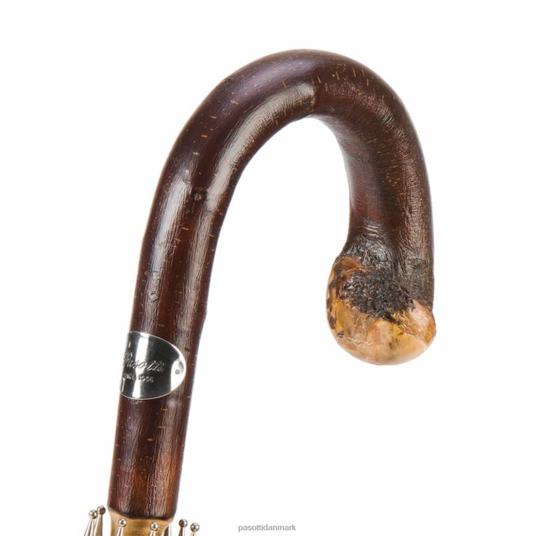 Mænd PASOTTI 142 milford-6 cbr - solid kastanjestribet paraply med knopende 824L295