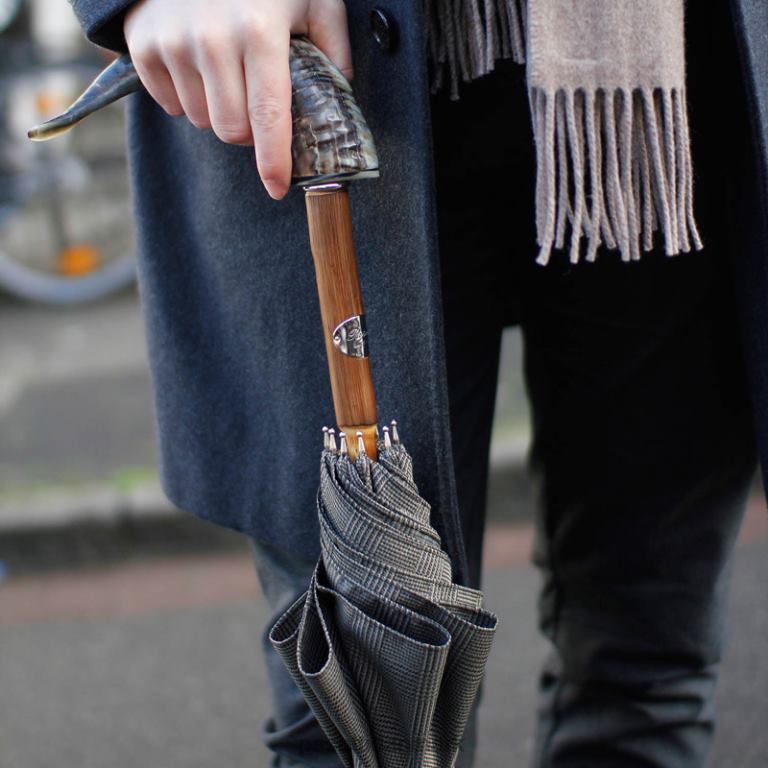 Mænd PASOTTI 142 milford-6 cm - fårehornsparaply 824L2127