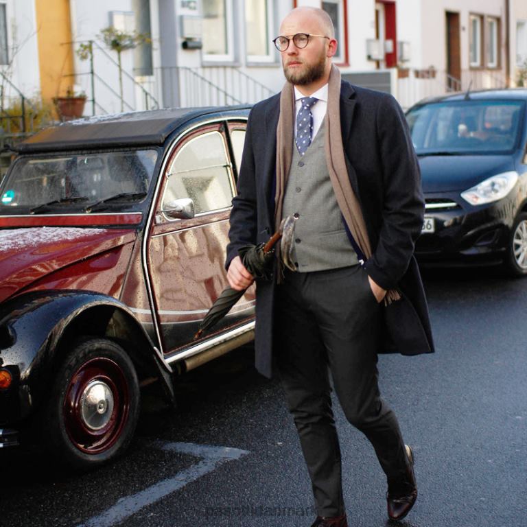 Mænd PASOTTI 142 milford-6 cm - fårehornsparaply 824L2127