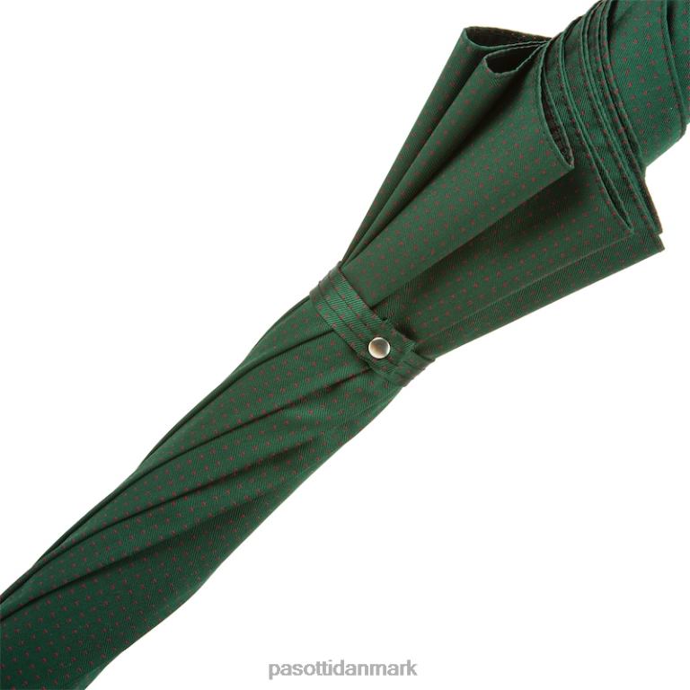 Mænd PASOTTI 142 pto cn9 cbr - mørkegrøn træparaply med røde prikker 824L2142