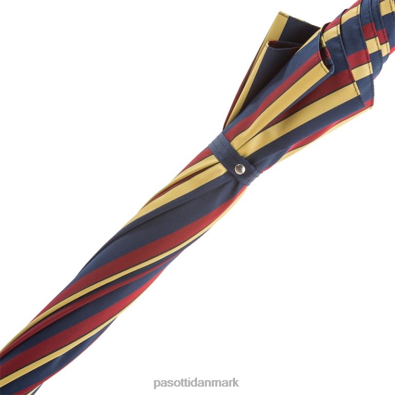 Mænd PASOTTI 145 alfred-1 c - stor stribet paraply, kastanjehåndtag 824L2130