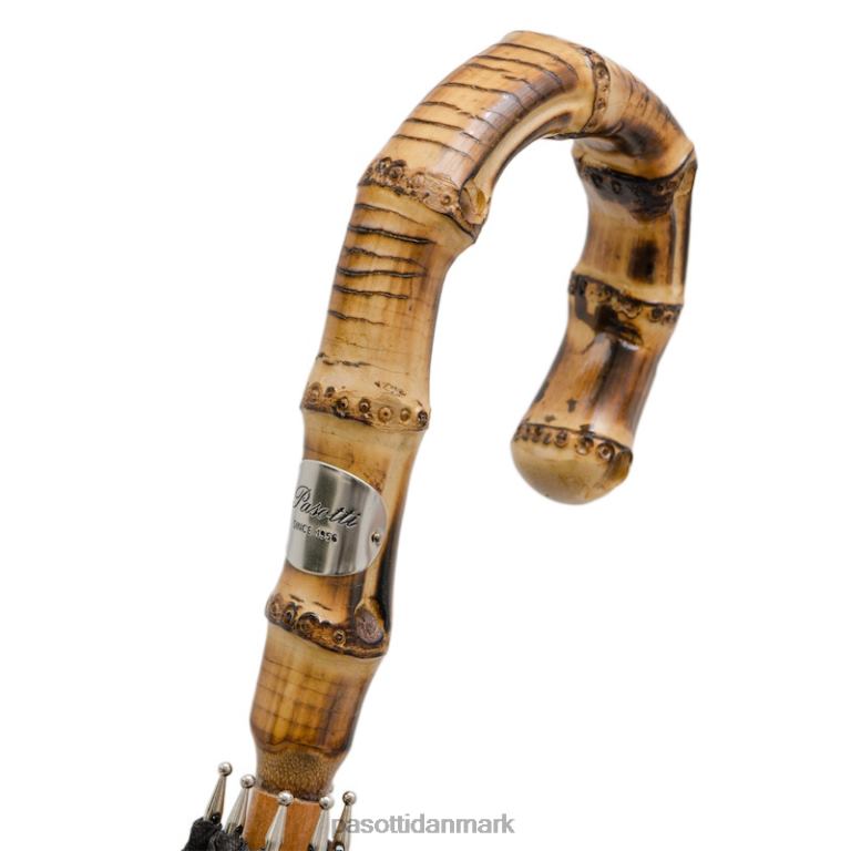 Mænd PASOTTI 476f oxf-18 b - oxford sort paraply med bambushåndtag 824L2101