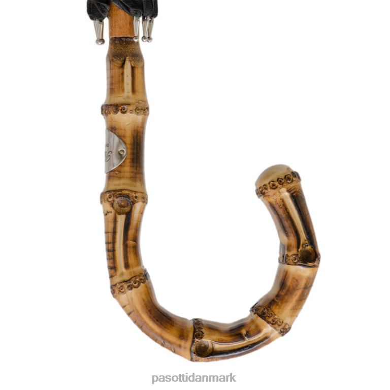 Mænd PASOTTI 476f oxf-18 b - oxford sort paraply med bambushåndtag 824L2101