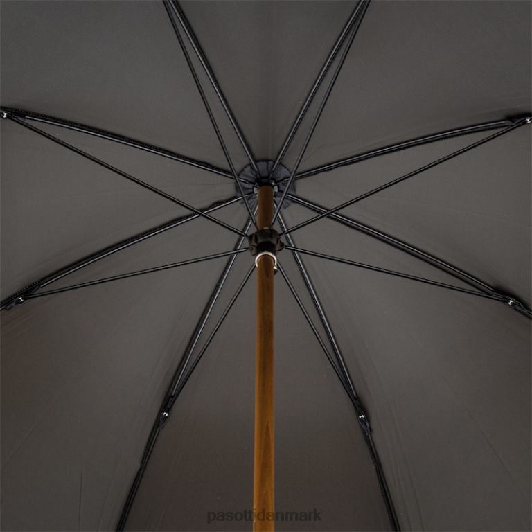 Mænd PASOTTI 476f oxf-18 b - oxford sort paraply med bambushåndtag 824L2101