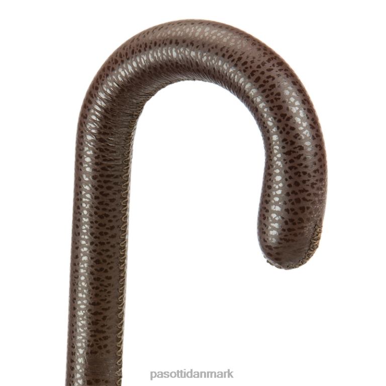 Mænd PASOTTI 478 5880-1 pu - håndværksmæssig italiensk paraply med læderhåndtag 824L2129