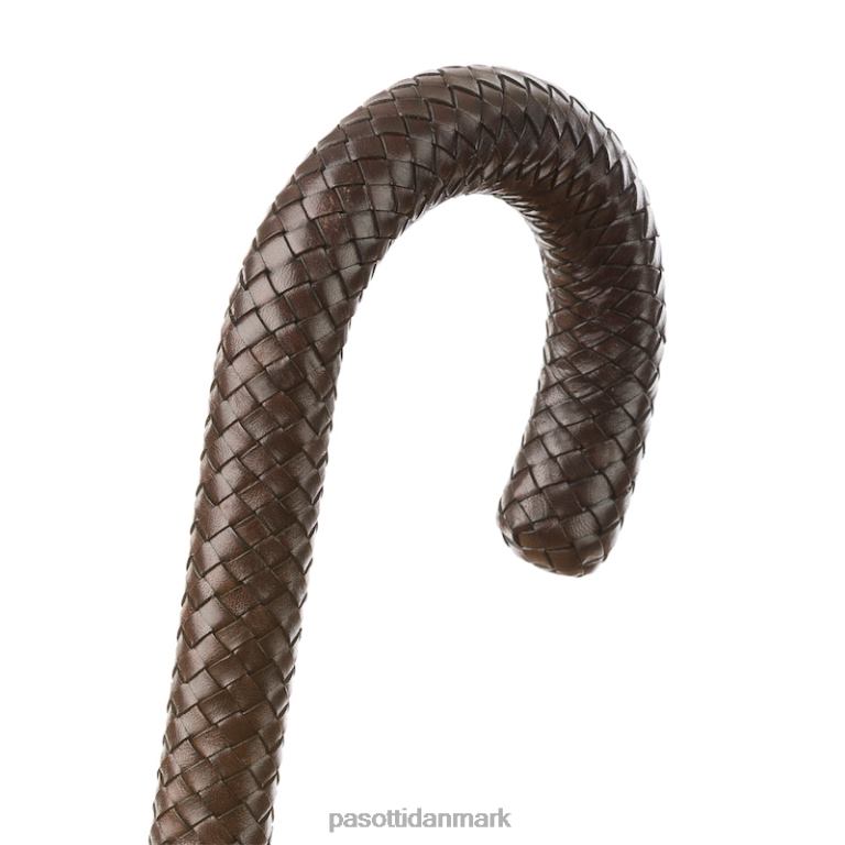 Mænd PASOTTI 478 5880-3 n37 - klassisk paraply med flettet læderhåndtag 824L2137