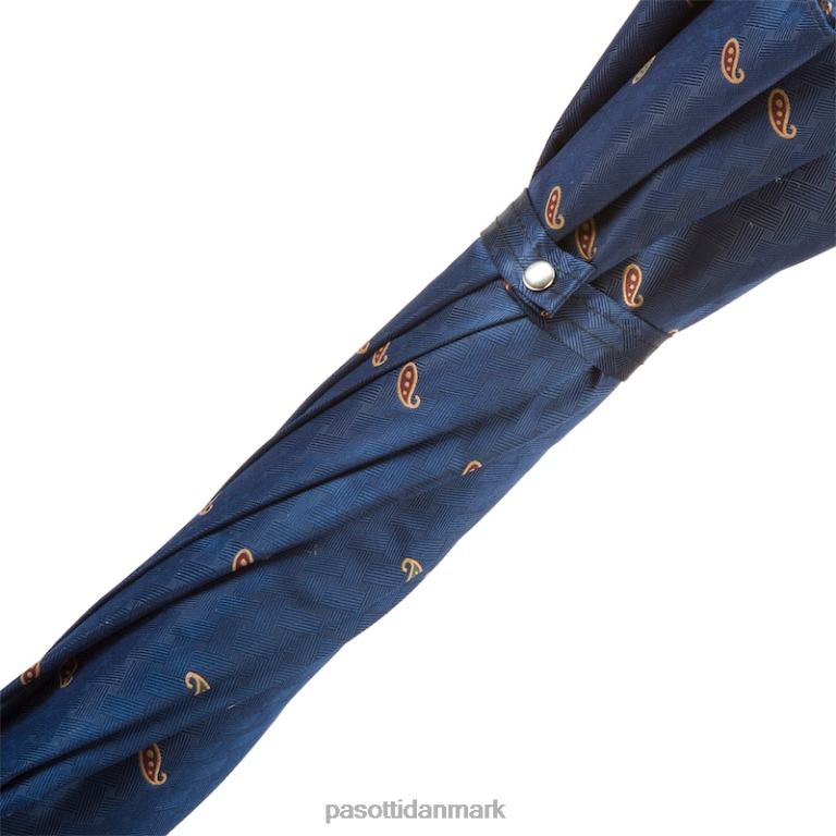 Mænd PASOTTI 478 5880-3 n37 - klassisk paraply med flettet læderhåndtag 824L2137