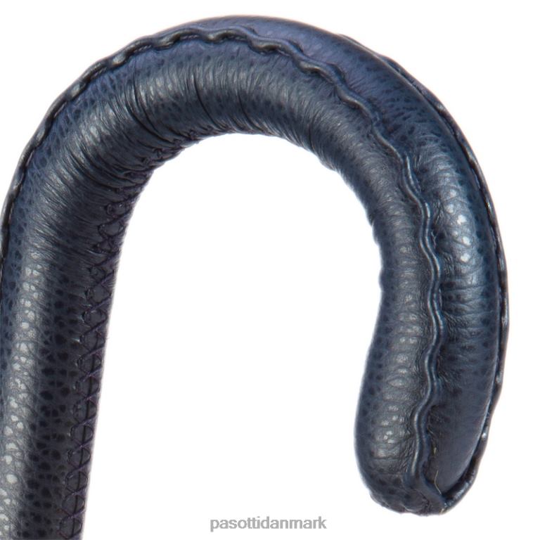 Mænd PASOTTI 478 6279-3 n36 - paraply med navy læderhåndtag 824L2154