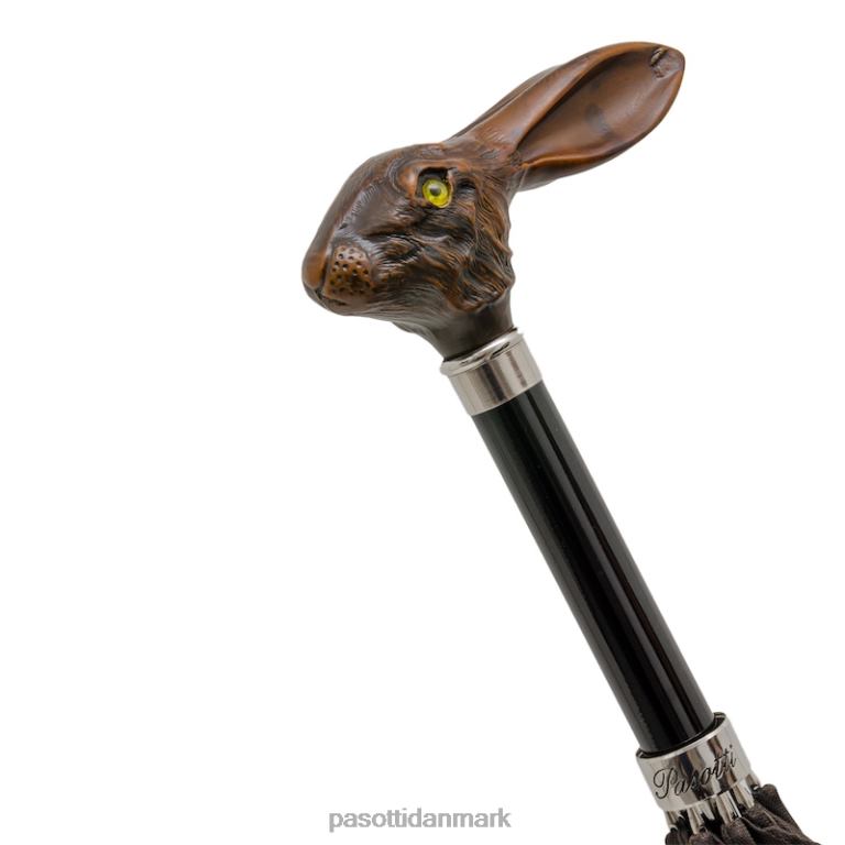 Mænd PASOTTI 478 oxf-17 113 - brun paraply med kaninskaft 824L2118