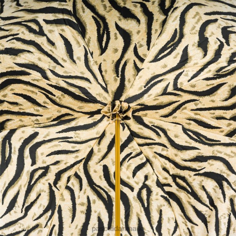 unisex PASOTTI 189 1409-29 b17 - sort tiger paraply, dobbelt stof 824L2411