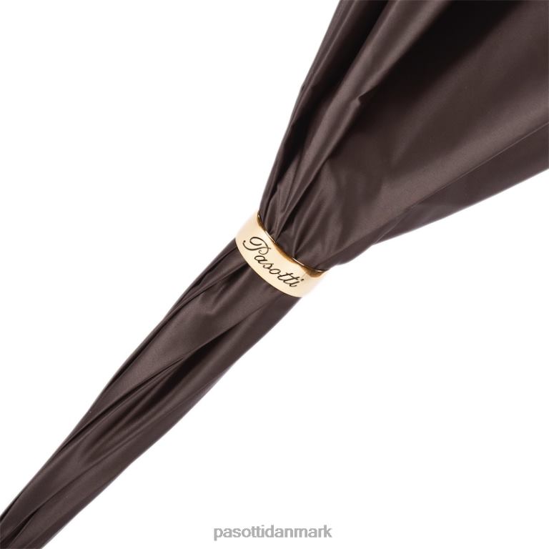 unisex PASOTTI 189 1409-61 z16 - brun paraply med tigerstribet inderside, dobbelt stof 824L2421