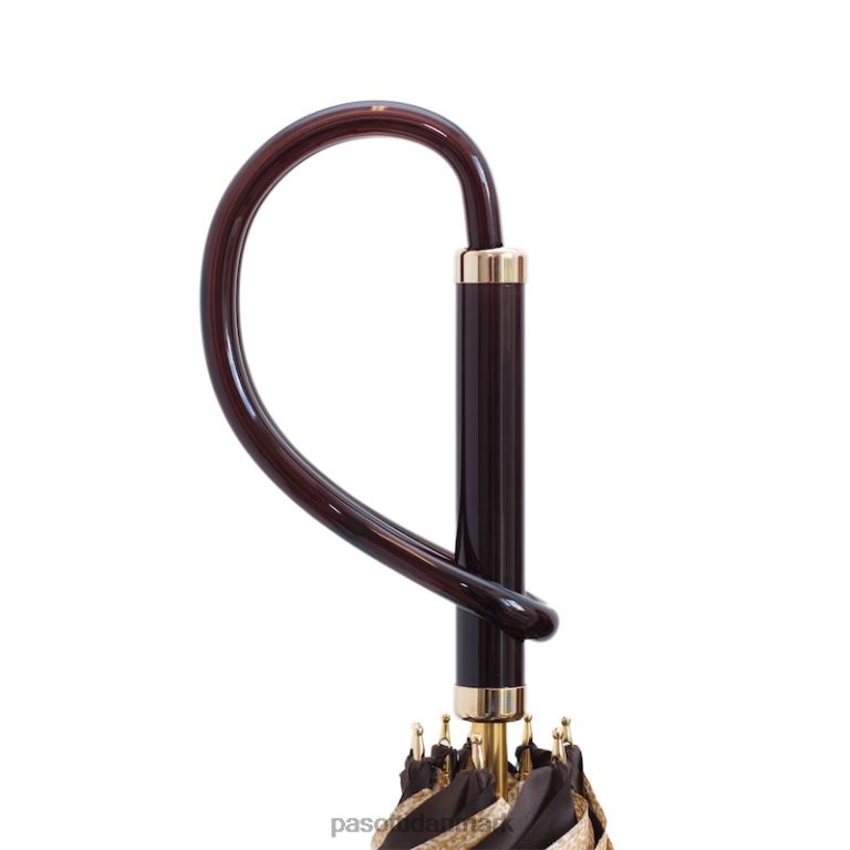 unisex PASOTTI 189 1411-61 a - brunspættet paraply, dobbeltdug 824L2429