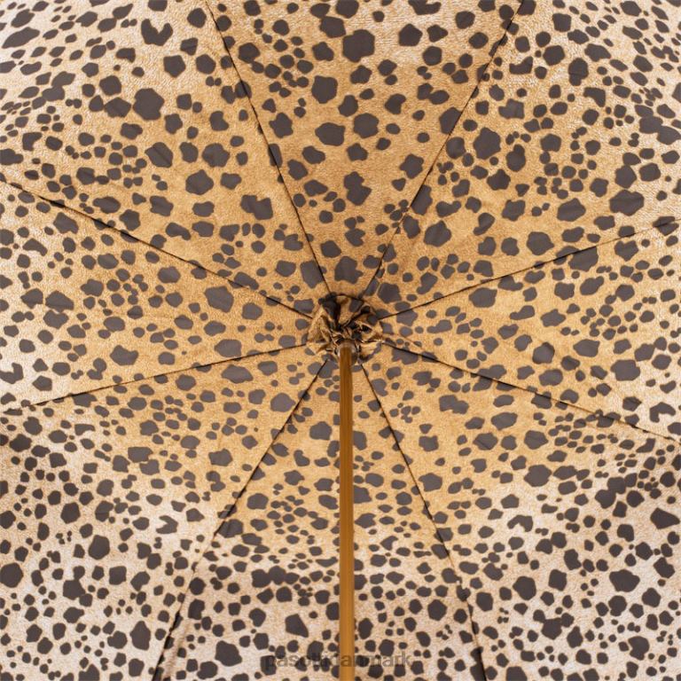 unisex PASOTTI 189 1411-61 a - brunspættet paraply, dobbeltdug 824L2429