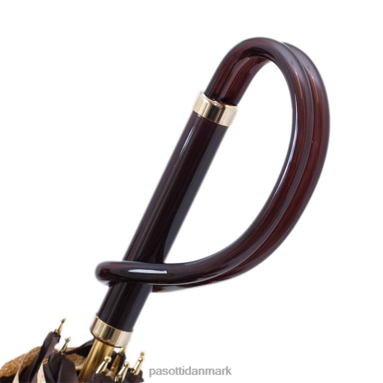 unisex PASOTTI 189 1411-61 a - brunspættet paraply, dobbeltdug 824L2429