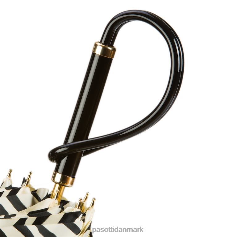 unisex PASOTTI 189 21028-55 a - elfenben paraply med zebrin interiør, dobbelt klud 824L2419