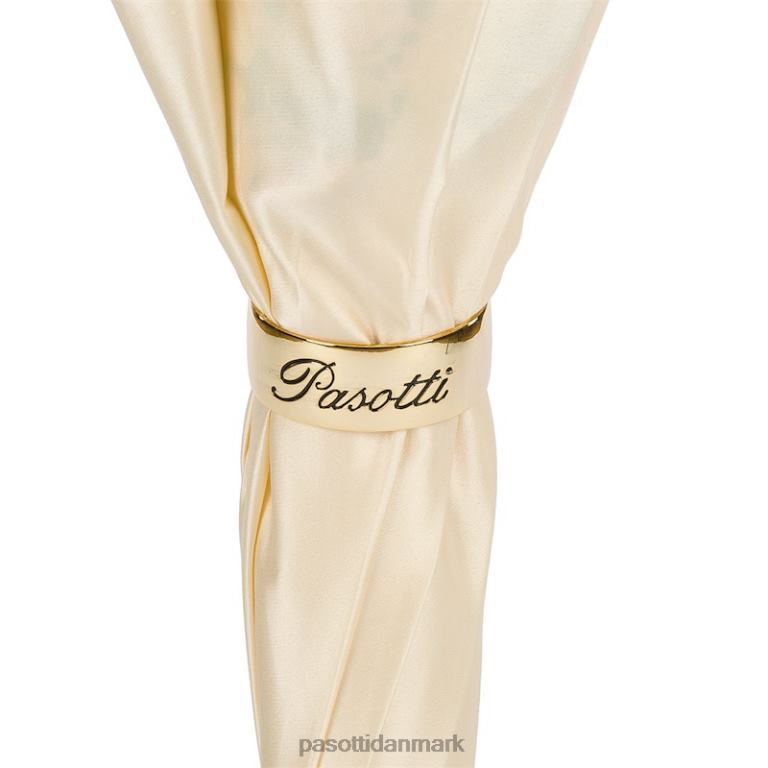 unisex PASOTTI 189 21028-55 a - elfenben paraply med zebrin interiør, dobbelt klud 824L2419