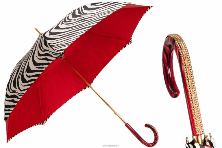 unisex PASOTTI 189 21028-55 p48 - rød zebra paraply 824L2406