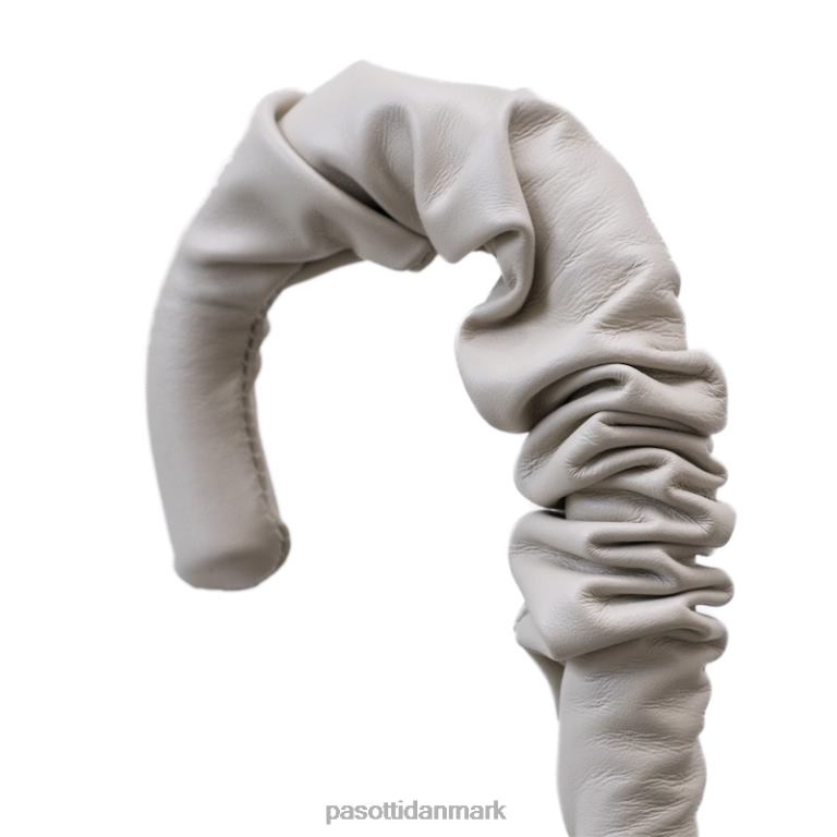 unisex PASOTTI 189 52417-11 a35 - leopardprint paraply med rynket læderhåndtag 824L2430