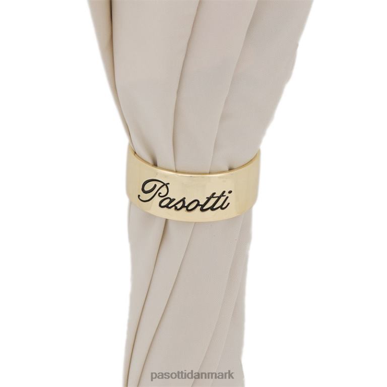 unisex PASOTTI 189 52417-11 a35 - leopardprint paraply med rynket læderhåndtag 824L2430