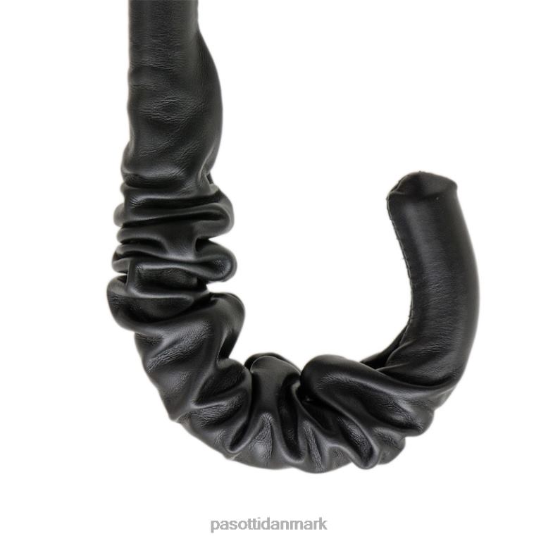 unisex PASOTTI 189 55651-93 a35 - paraply med slangeprint med rynket læderhåndtag 824L2413