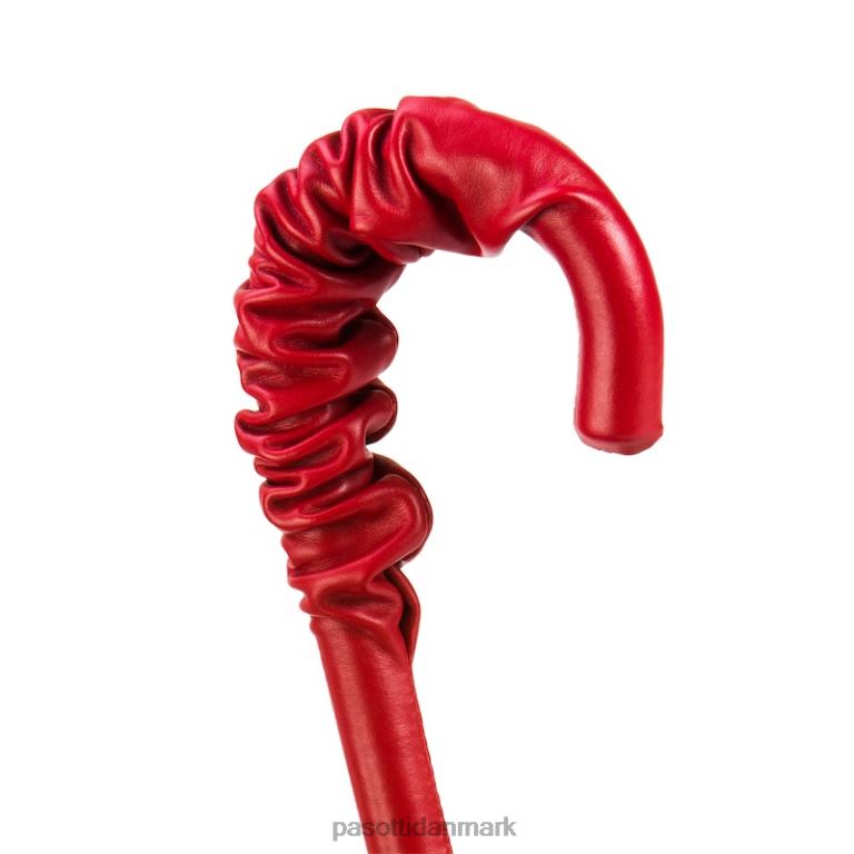 unisex PASOTTI 189n 52417-21 a35 - paraply med rød leopardprint, dobbelt klud 824L2428