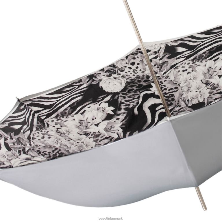 unisex PASOTTI 189n 9c458-9 p34 - paraply animalier med sølvroser 824L2422