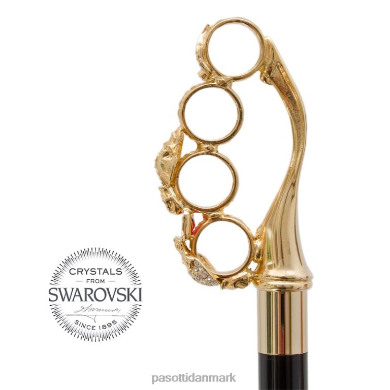 unisex PASOTTI ba w84or - knoestok af messing med swarovski-krystaller 824L2215